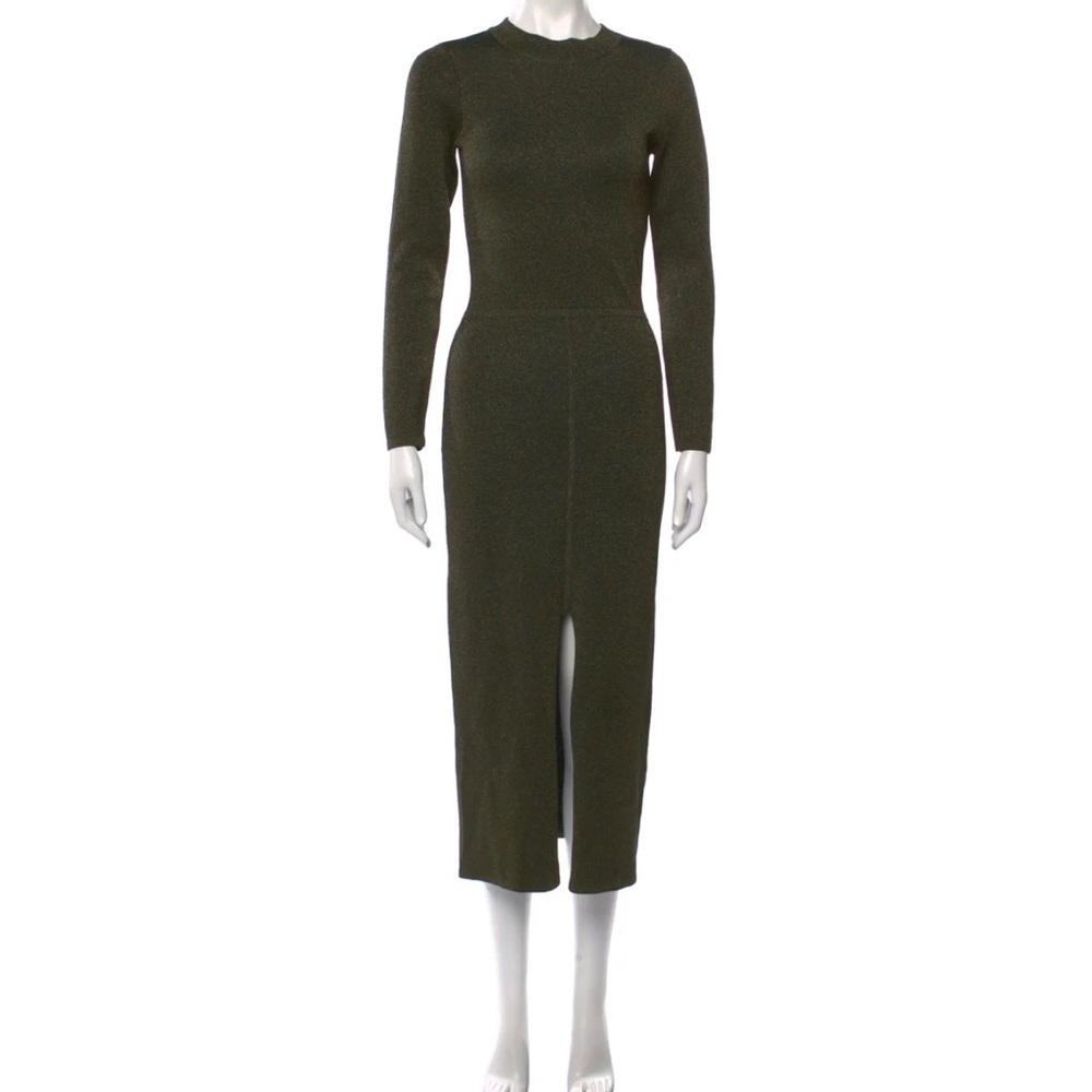 Sandro dark green dress with glittery thread Sz 4